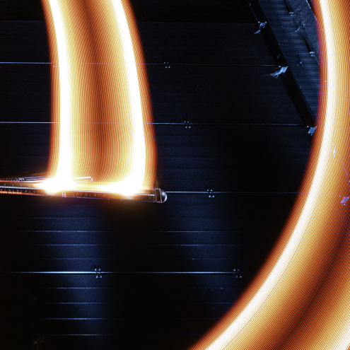 Visual Poi in staff – Tron