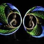 LED smart hoop showing amazing patterns and light effects