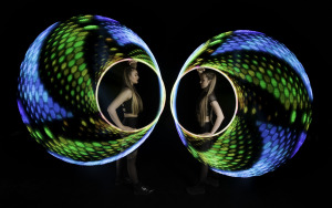 LED smart hoop showing amazing patterns and light effects