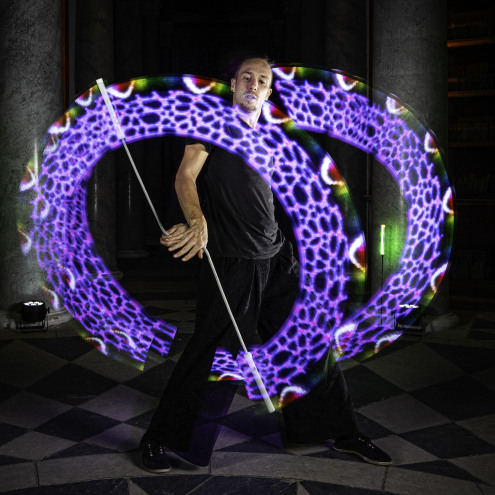 Lumi Poi, comfortable LED poi for juggling and even spinning multiple at once.