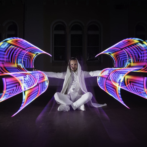 LED Buugeng S Staff – hypnotizing led programmable buugeng by Pyroterra Lighttoys