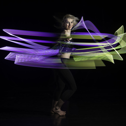 LED fans for spinning & programmable