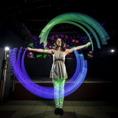 LED fans for spinning & programmable