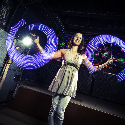 LED fans for spinning & programmable