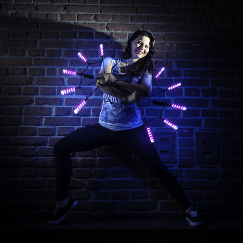 LED fans for spinning & programmable