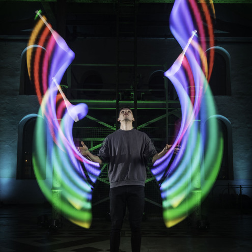 Moritz Rosner rocking the LED clubs FT2