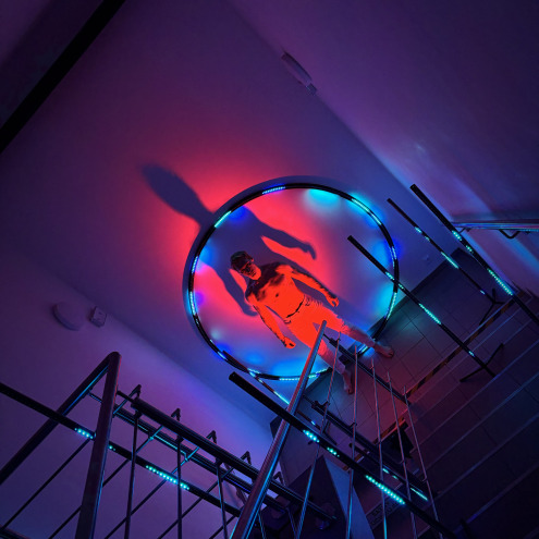 LED Cyr wheel by Pyroterra Lighttoys