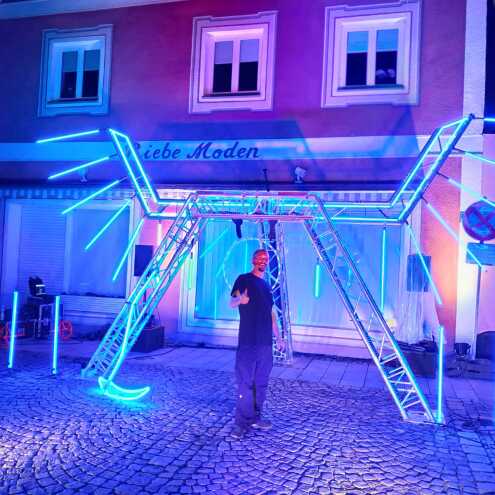 Philgor with his LED Wing project