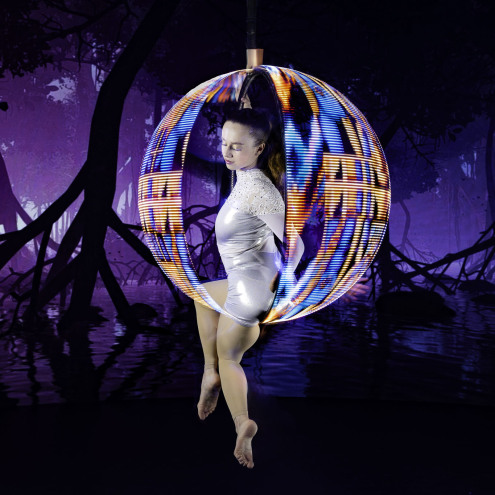 LED Aerial Hoop FT2 – robust and safe construction