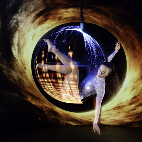 LED Aerial Hoop FT2 – light up your stage
