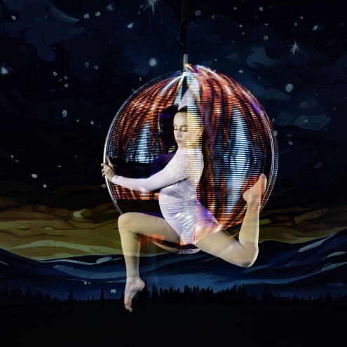 LED Aerial Hoop FT2 – sharp pixel resolution